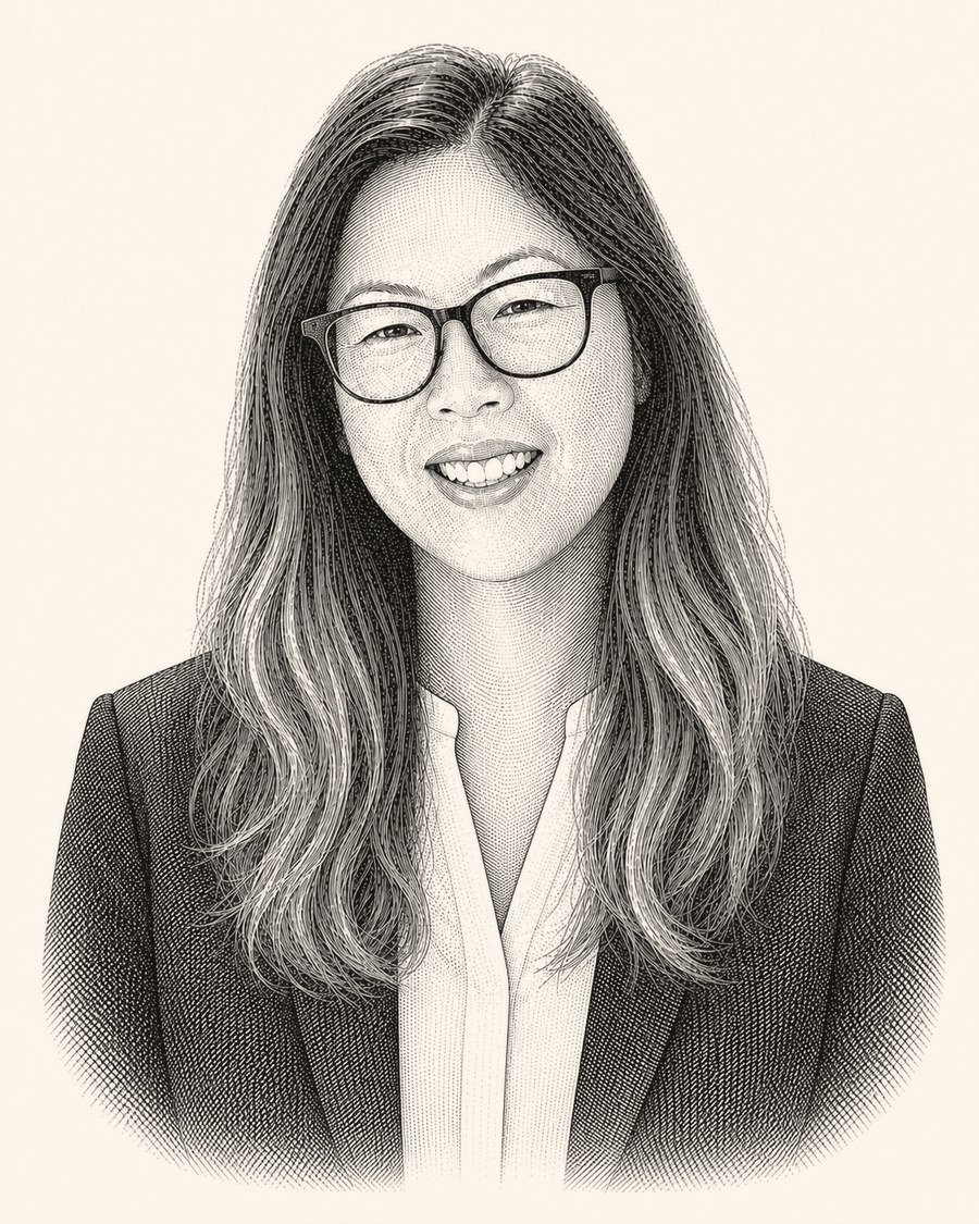 Engraved portrait of Shirley Lau Scott