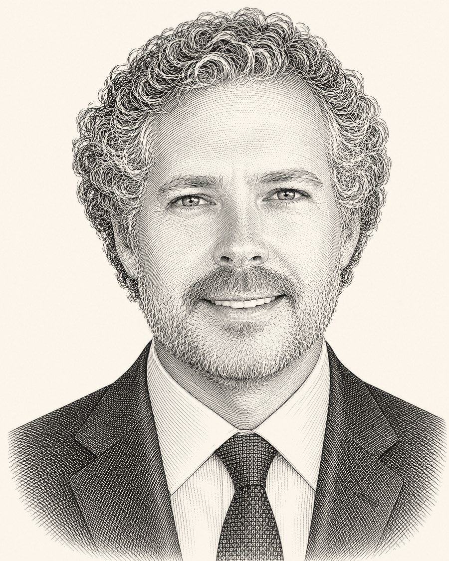 Engraved portrait of Bond Bell