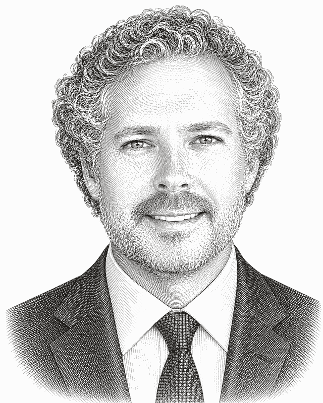 Engraved portrait of Bond Bell